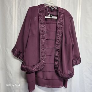 Elegant Purple Layered Jacket